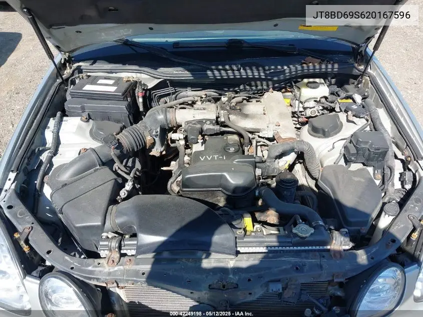 2002 Lexus Gs 300 VIN: JT8BD69S620167596 Lot: 42249198