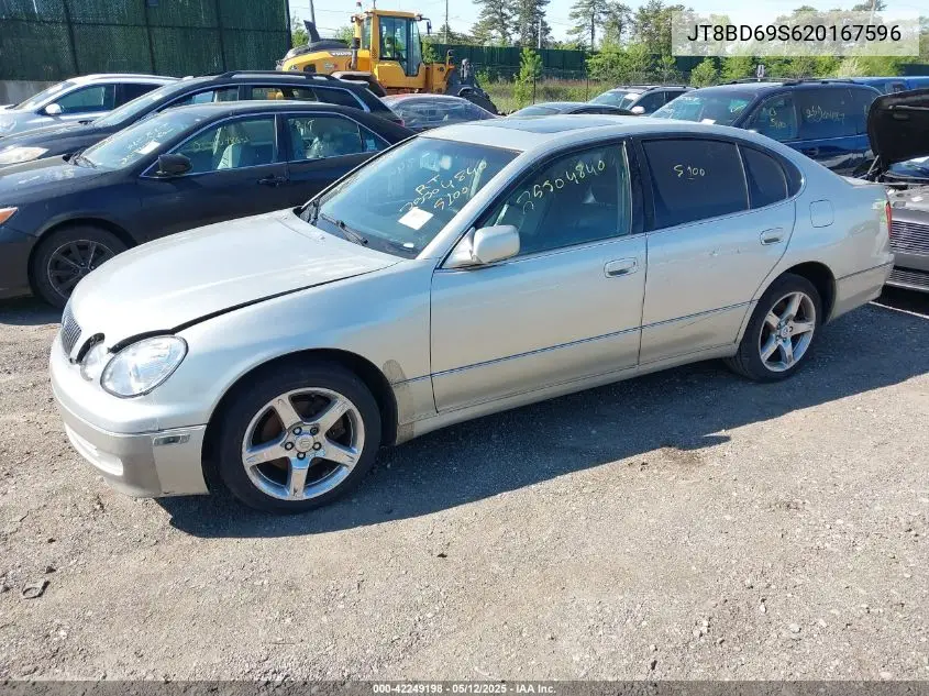 2002 Lexus Gs 300 VIN: JT8BD69S620167596 Lot: 42249198