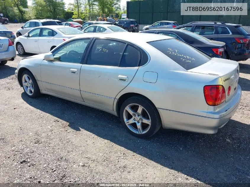 2002 Lexus Gs 300 VIN: JT8BD69S620167596 Lot: 42249198