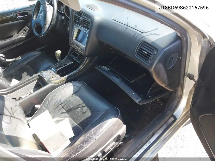 2002 Lexus Gs 300 VIN: JT8BD69S620167596 Lot: 42249198