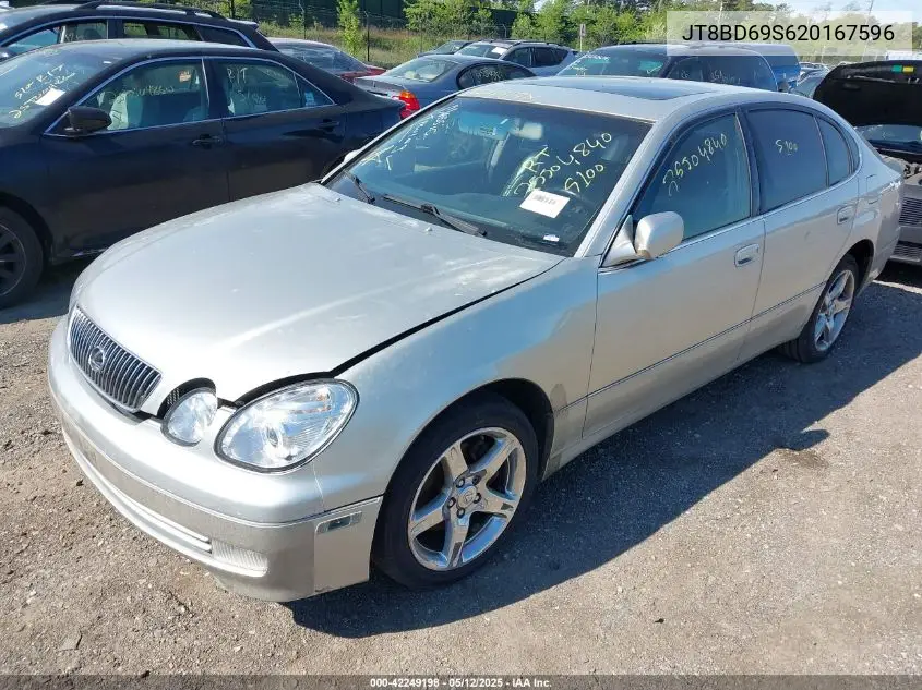 2002 Lexus Gs 300 VIN: JT8BD69S620167596 Lot: 42249198