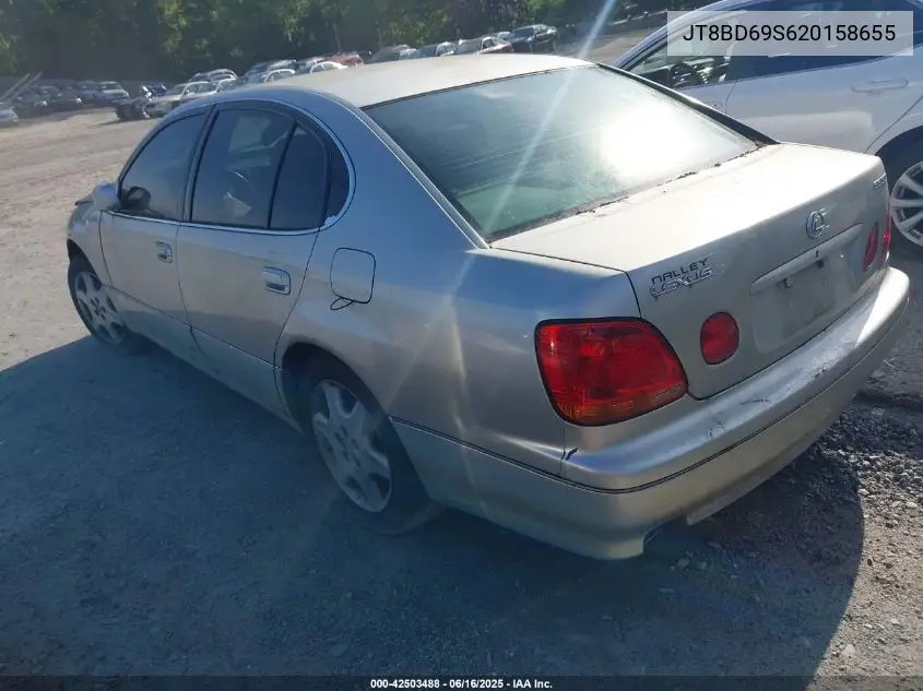 2002 Lexus Gs 300 300 VIN: JT8BD69S620158655 Lot: 42503488