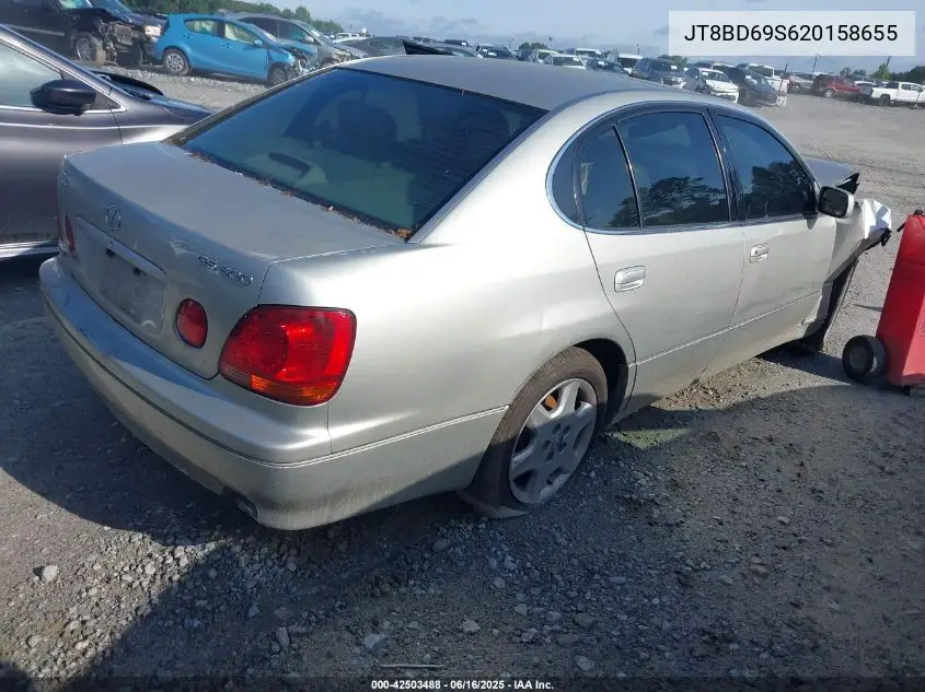 2002 Lexus Gs 300 300 VIN: JT8BD69S620158655 Lot: 42503488