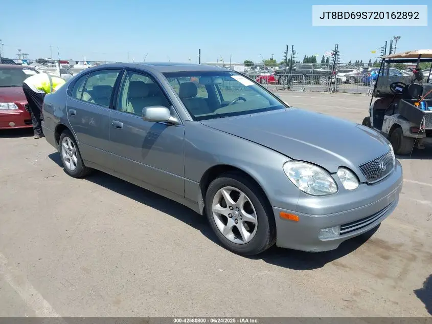 2002 Lexus Gs 300 VIN: JT8BD69S720162892 Lot: 42580800