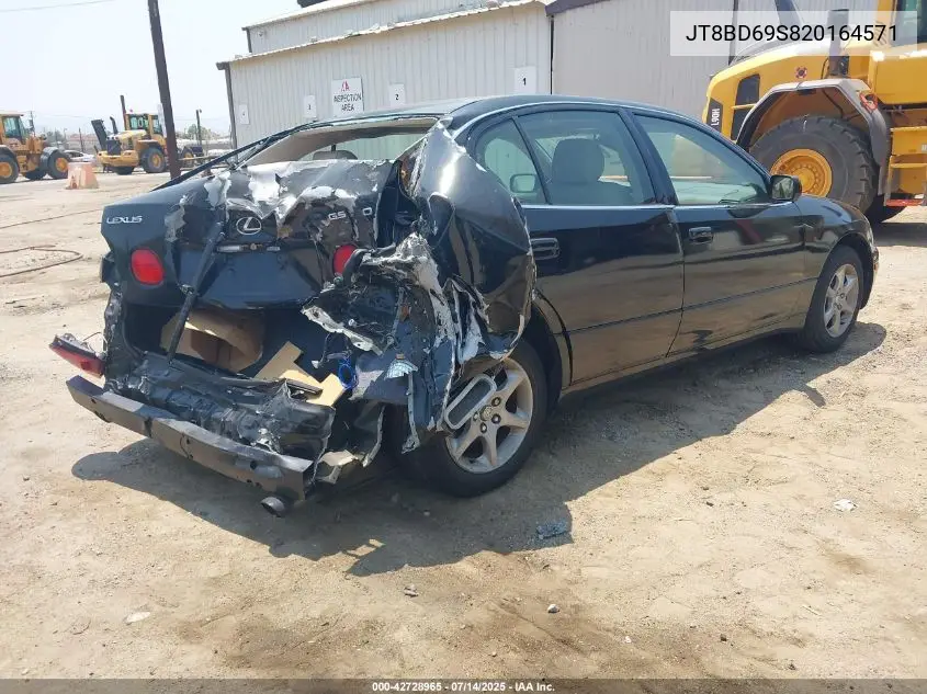2002 Lexus Gs 300 VIN: JT8BD69S820164571 Lot: 42728965