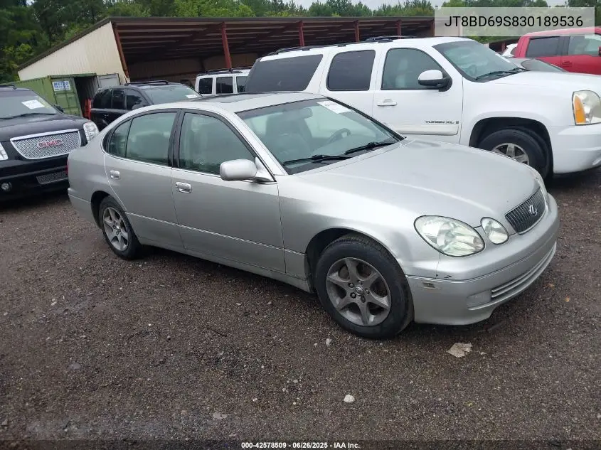 2003 Lexus Gs 300 VIN: JT8BD69S830189536 Lot: 42578509