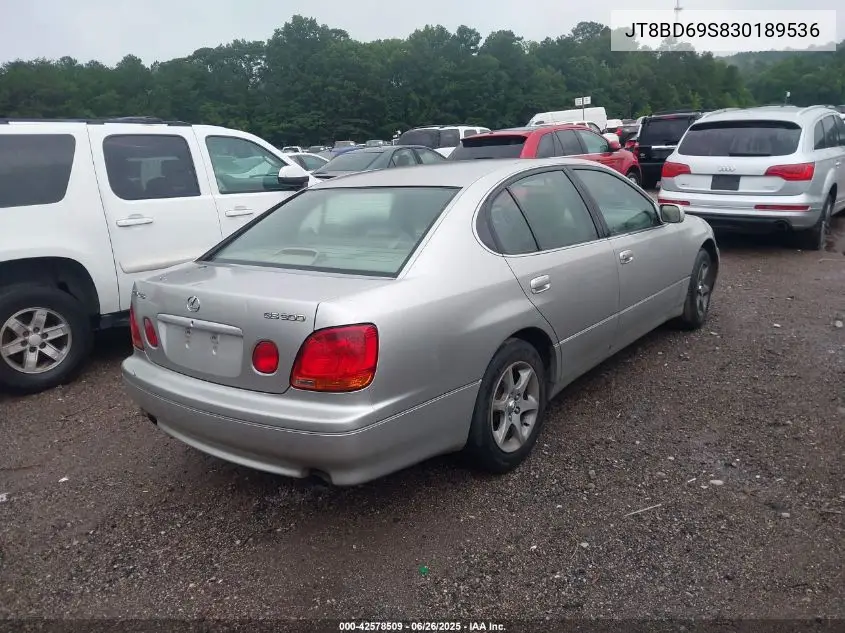2003 Lexus Gs 300 VIN: JT8BD69S830189536 Lot: 42578509