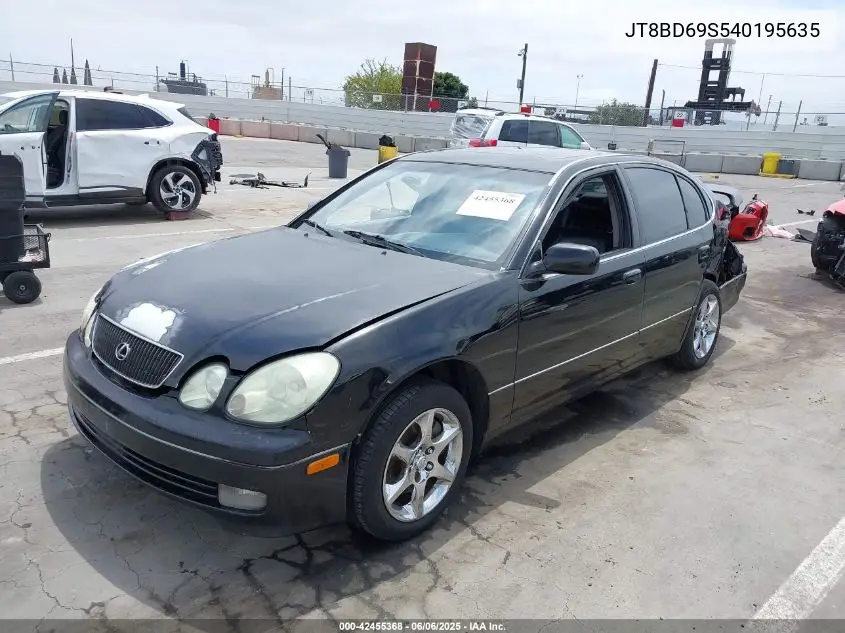 2004 Lexus Gs 300 VIN: JT8BD69S540195635 Lot: 42455368