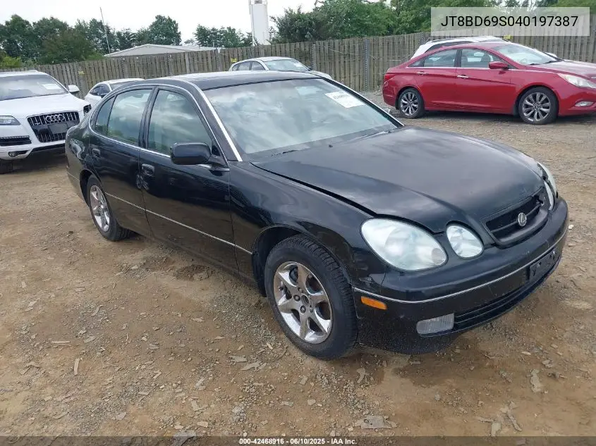 2004 Lexus Gs 300 VIN: JT8BD69S040197387 Lot: 42468916