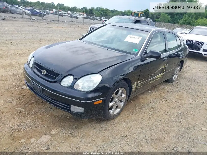 2004 Lexus Gs 300 VIN: JT8BD69S040197387 Lot: 42468916