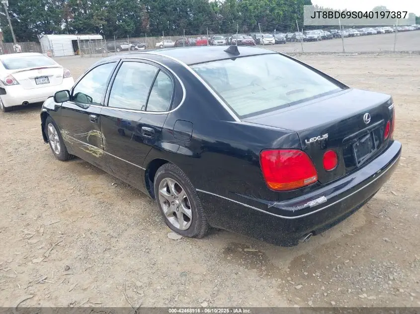2004 Lexus Gs 300 VIN: JT8BD69S040197387 Lot: 42468916