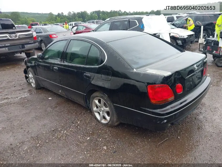 2004 Lexus Gs 300 VIN: JT8BD69S040202653 Lot: 42541161
