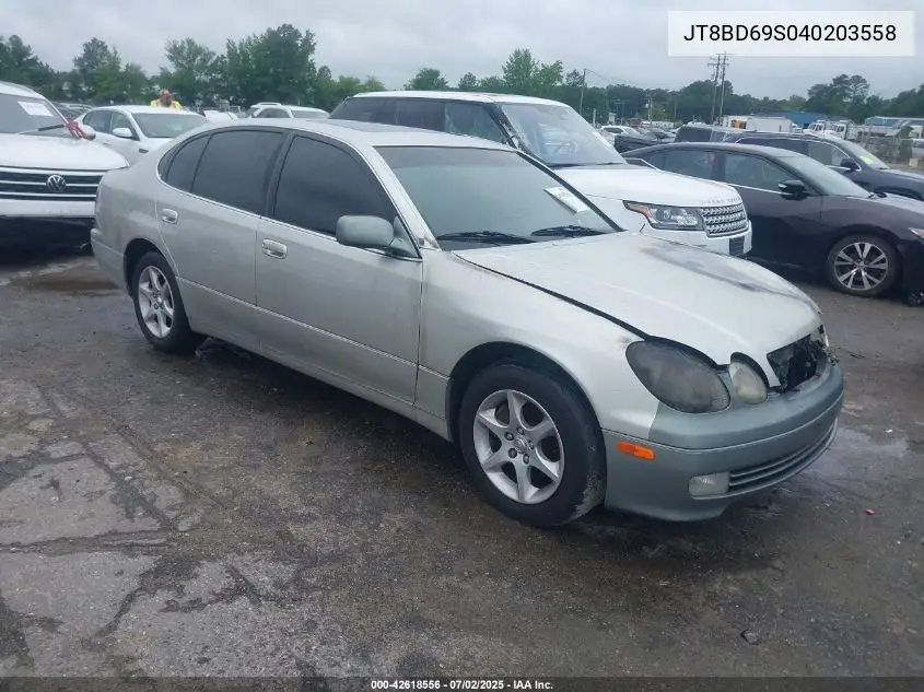 2004 Lexus Gs 300 VIN: JT8BD69S040203558 Lot: 42618556