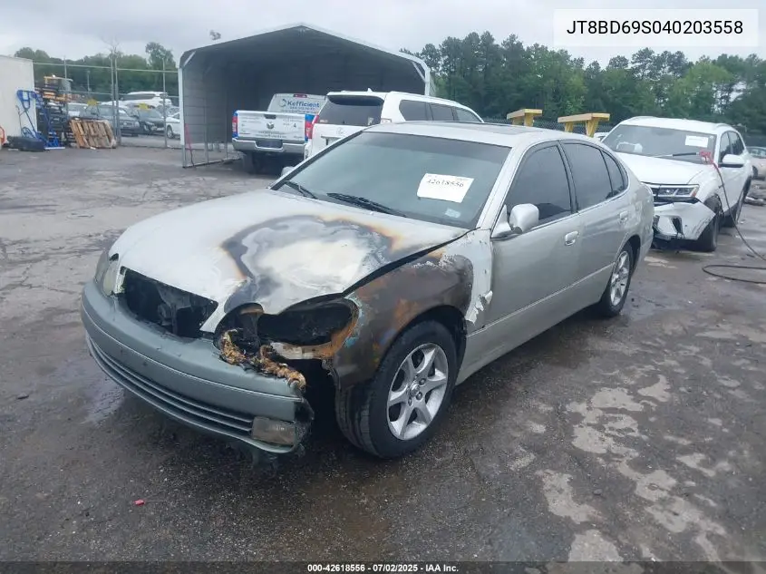 2004 Lexus Gs 300 VIN: JT8BD69S040203558 Lot: 42618556
