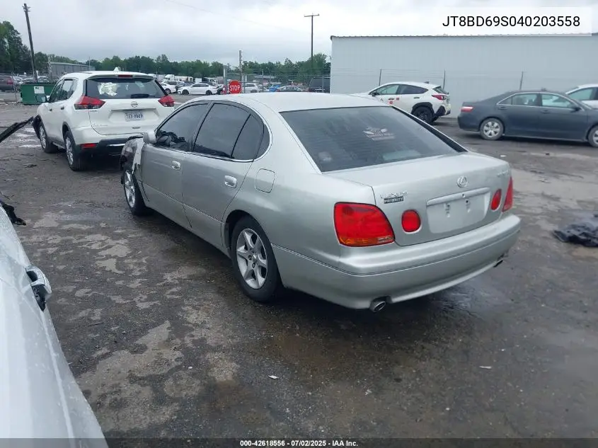 2004 Lexus Gs 300 VIN: JT8BD69S040203558 Lot: 42618556