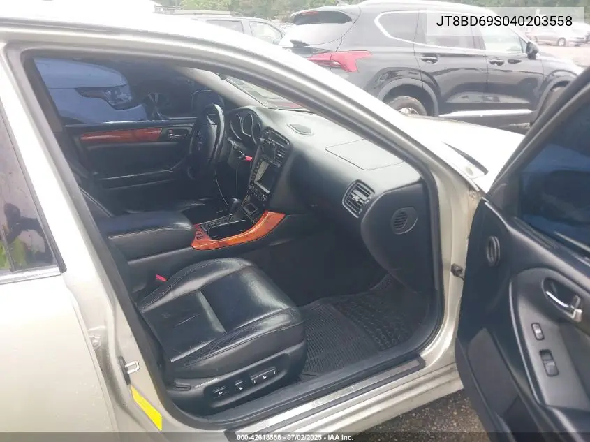 2004 Lexus Gs 300 VIN: JT8BD69S040203558 Lot: 42618556