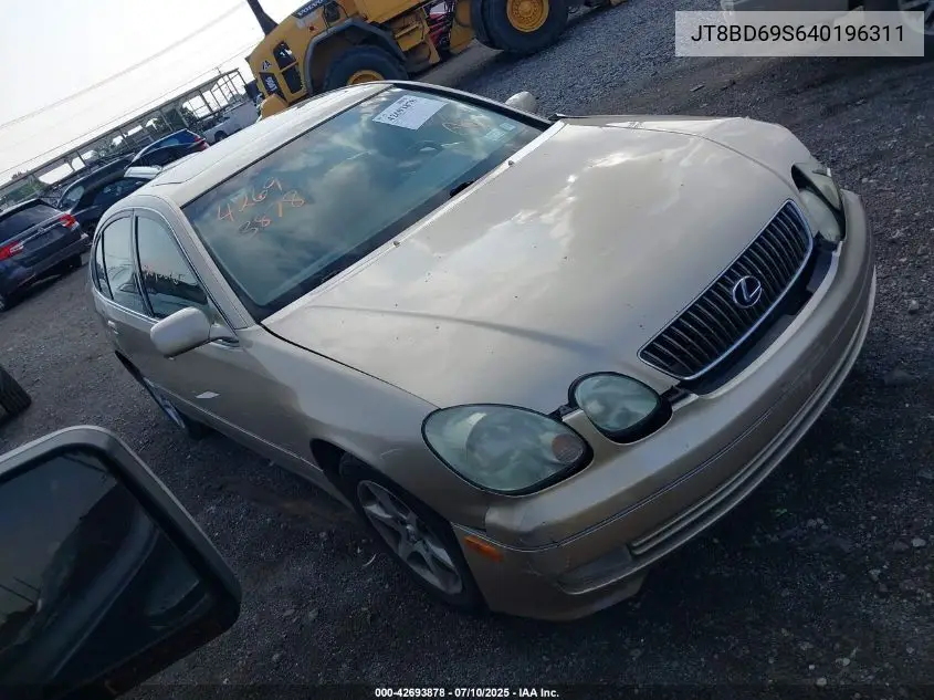 2004 Lexus Gs 300 VIN: JT8BD69S640196311 Lot: 42693878