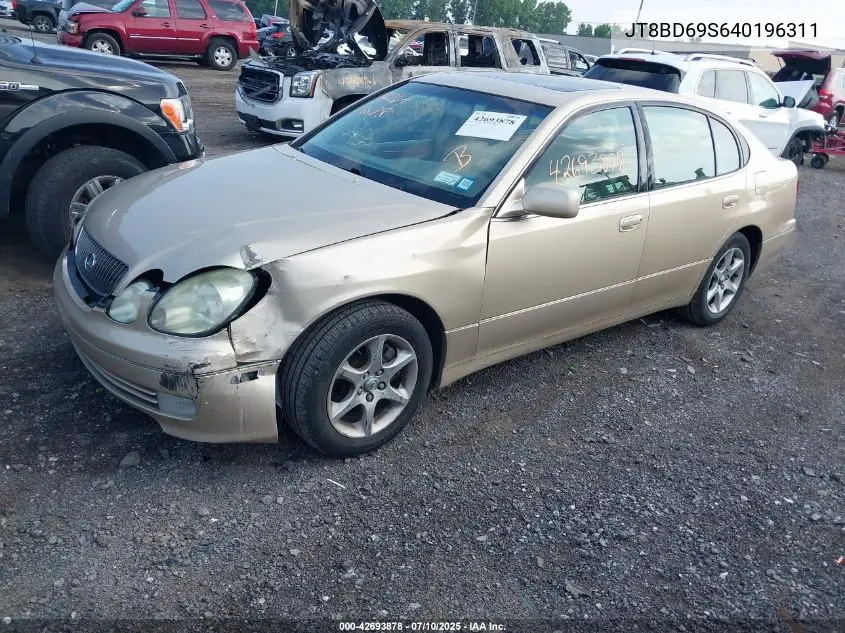 2004 Lexus Gs 300 VIN: JT8BD69S640196311 Lot: 42693878