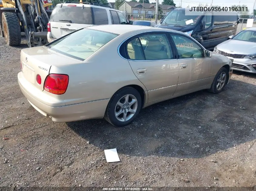 2004 Lexus Gs 300 VIN: JT8BD69S640196311 Lot: 42693878