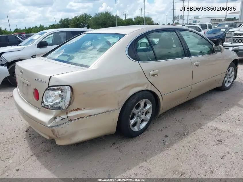 2005 Lexus Gs 300 VIN: JT8BD69S350206035 Lot: 42563227