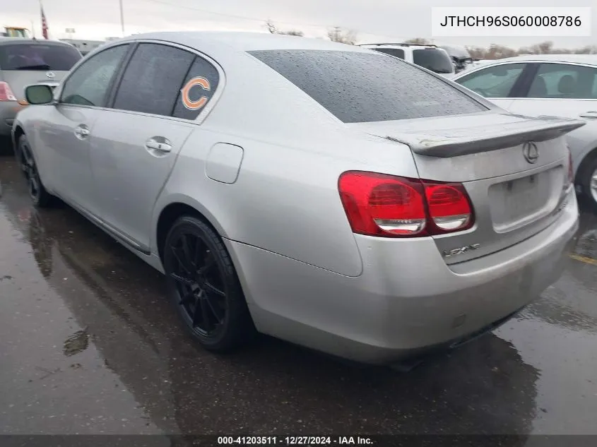 2006 Lexus Gs 300 VIN: JTHCH96S060008786 Lot: 41203511