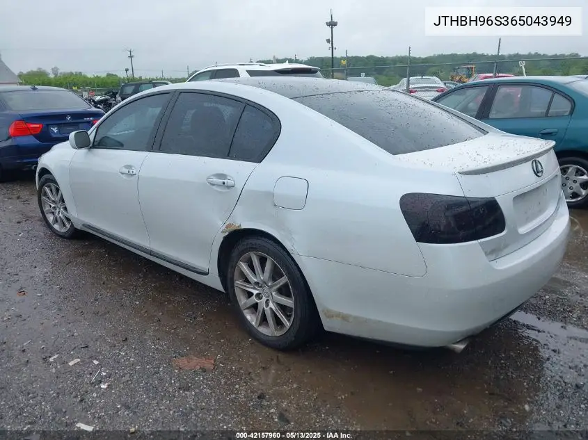 2006 Lexus Gs 300 VIN: JTHBH96S365043949 Lot: 42157960