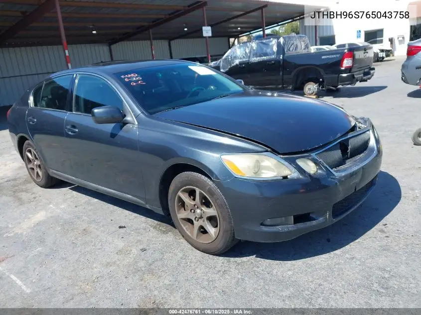 2006 Lexus Gs 300 VIN: JTHBH96S765043758 Lot: 42476761