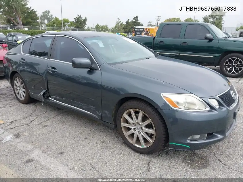 2006 Lexus Gs 300 VIN: JTHBH96S765017838 Lot: 42561853
