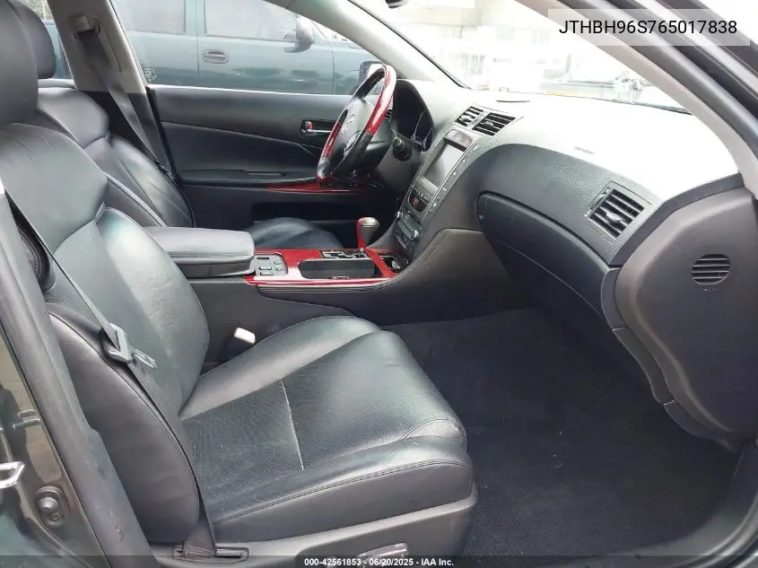 2006 Lexus Gs 300 VIN: JTHBH96S765017838 Lot: 42561853