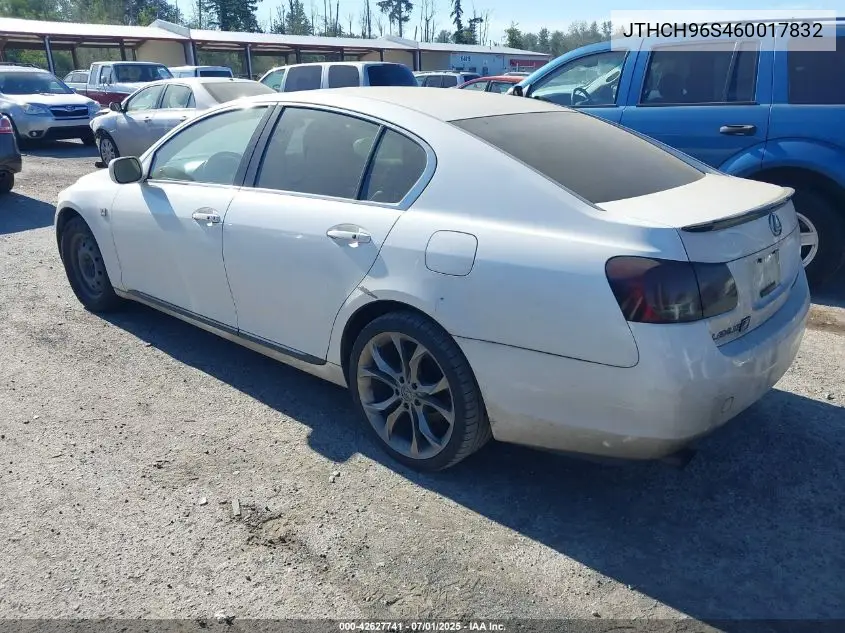 2006 Lexus Gs 300 VIN: JTHCH96S460017832 Lot: 42627741