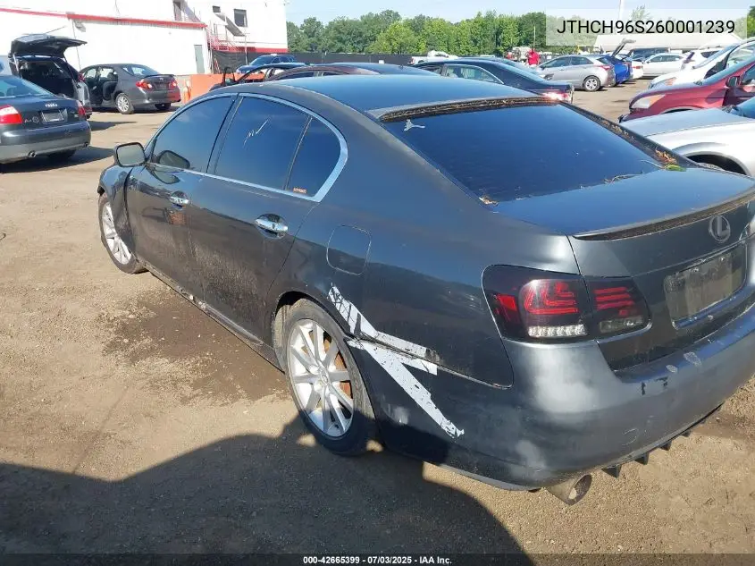 2006 Lexus Gs 300 VIN: JTHCH96S260001239 Lot: 42665399