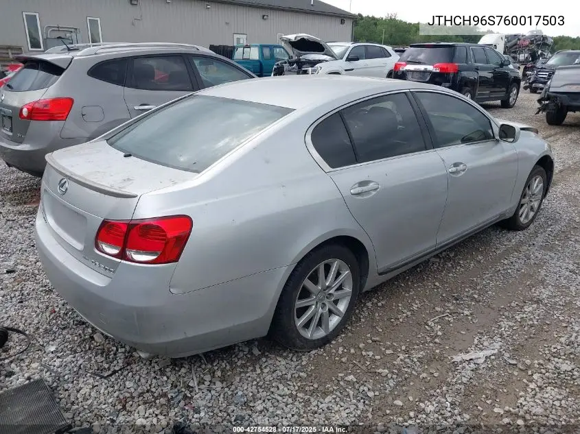 2006 Lexus Gs 300 300 VIN: JTHCH96S760017503 Lot: 42754528