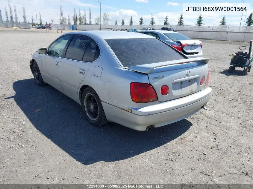 1998 Lexus Gs 400 VIN: JT8BH68X9W0001564 Lot: 12294039