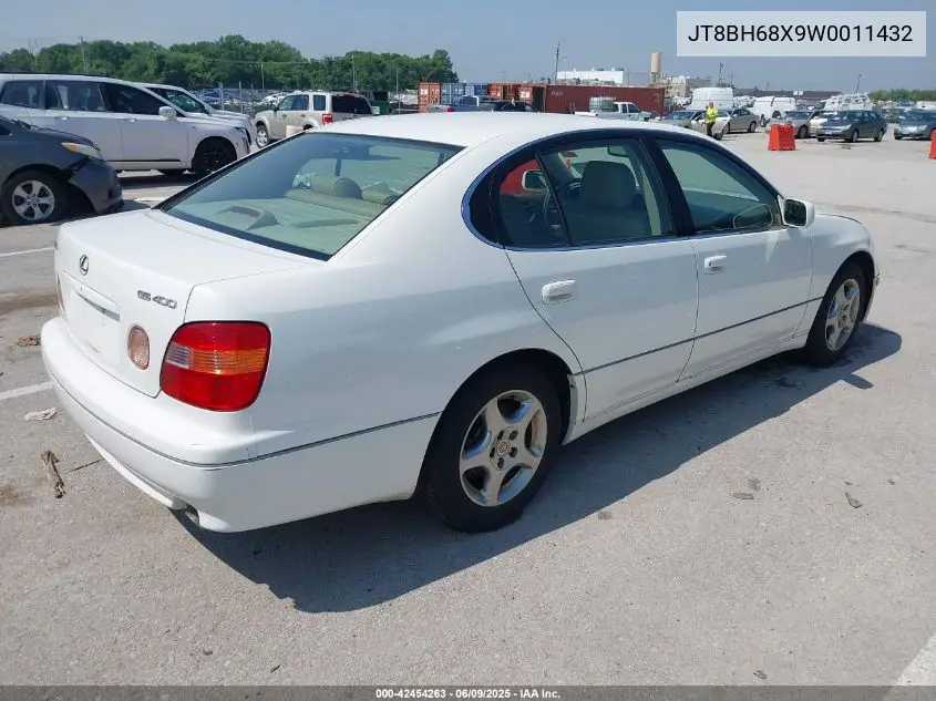 1998 Lexus Gs 400 VIN: JT8BH68X9W0011432 Lot: 42454263