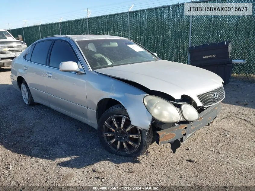 1999 Lexus Gs 400 VIN: JT8BH68X6X0016671 Lot: 40875667