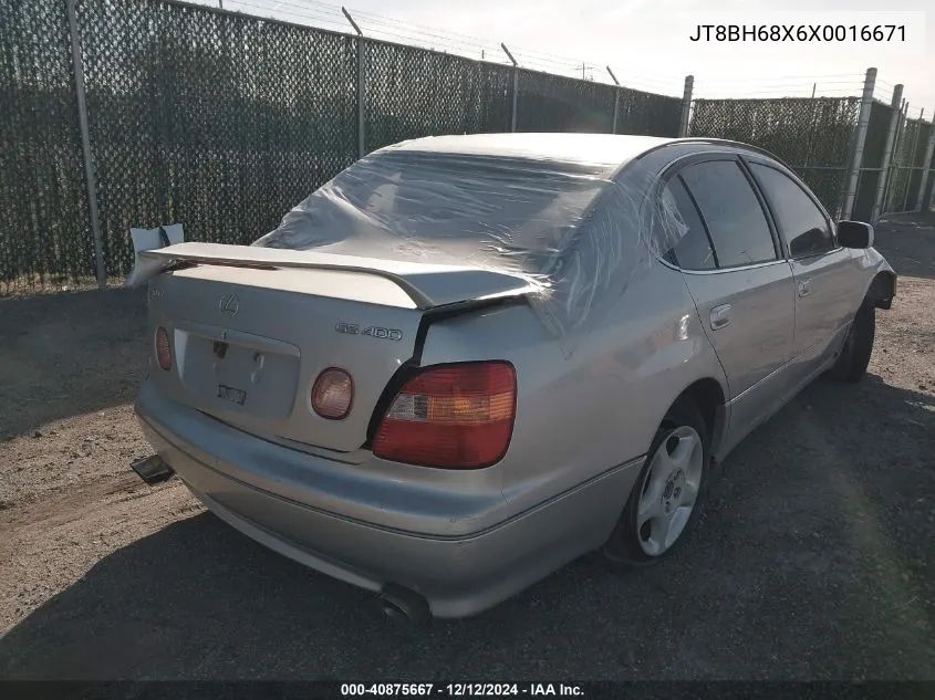 1999 Lexus Gs 400 VIN: JT8BH68X6X0016671 Lot: 40875667