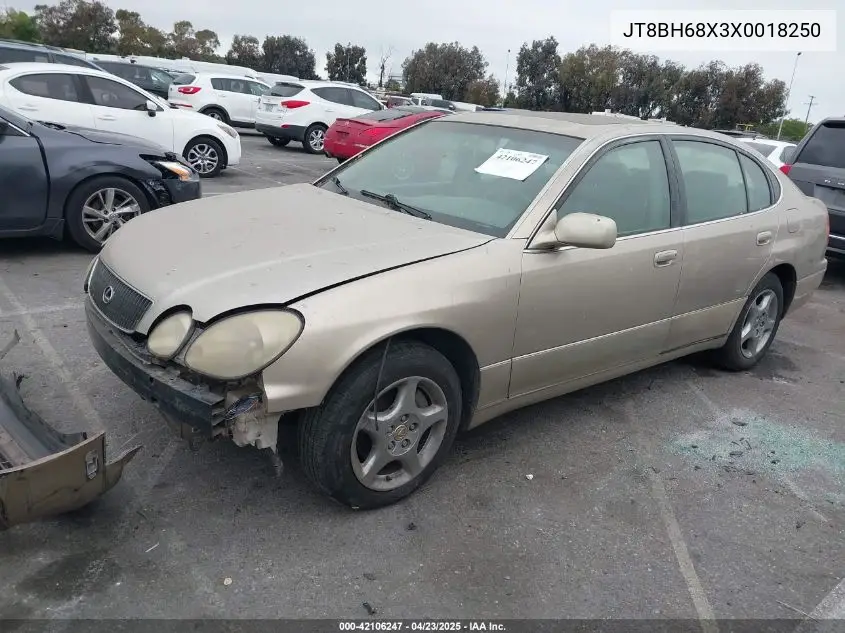 1999 Lexus Gs 400 VIN: JT8BH68X3X0018250 Lot: 42106247
