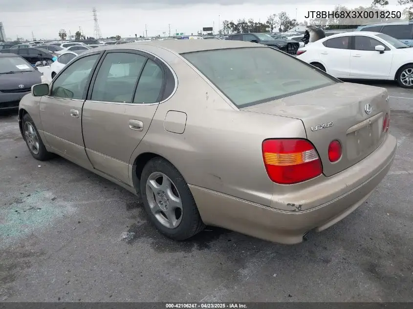 1999 Lexus Gs 400 VIN: JT8BH68X3X0018250 Lot: 42106247