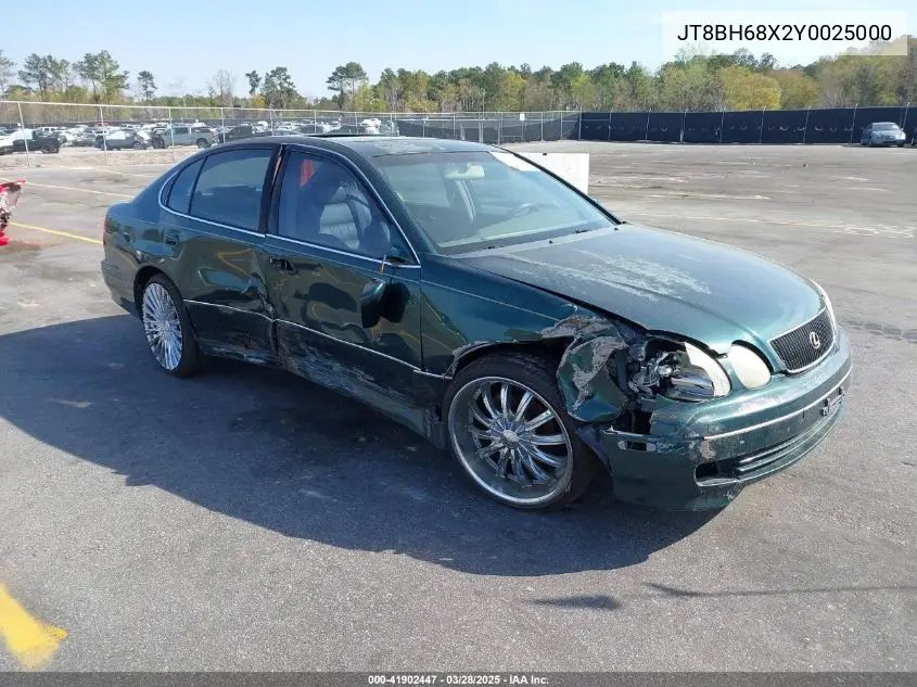 2000 Lexus Gs 400 VIN: JT8BH68X2Y0025000 Lot: 41902447