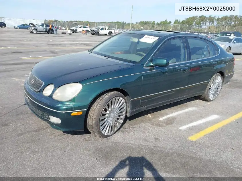 2000 Lexus Gs 400 VIN: JT8BH68X2Y0025000 Lot: 41902447