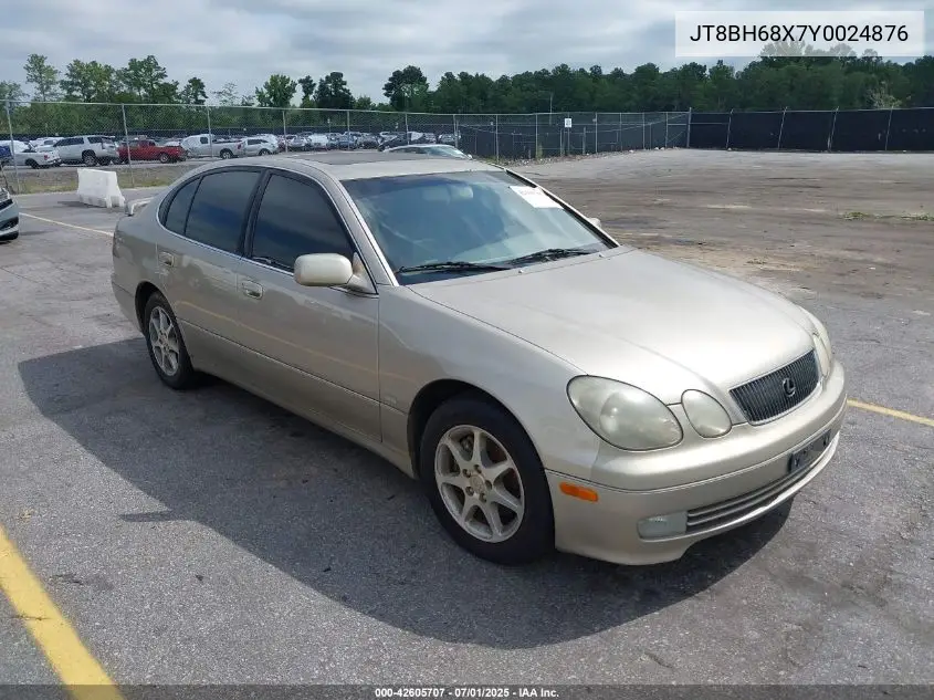 2000 Lexus Gs 400 400 VIN: JT8BH68X7Y0024876 Lot: 42605707