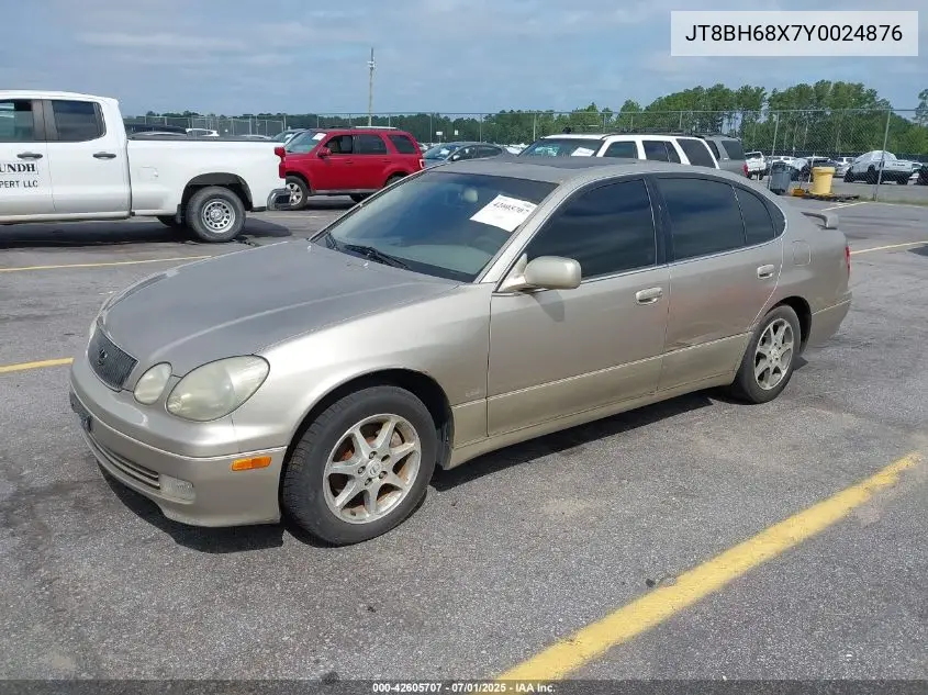 2000 Lexus Gs 400 400 VIN: JT8BH68X7Y0024876 Lot: 42605707