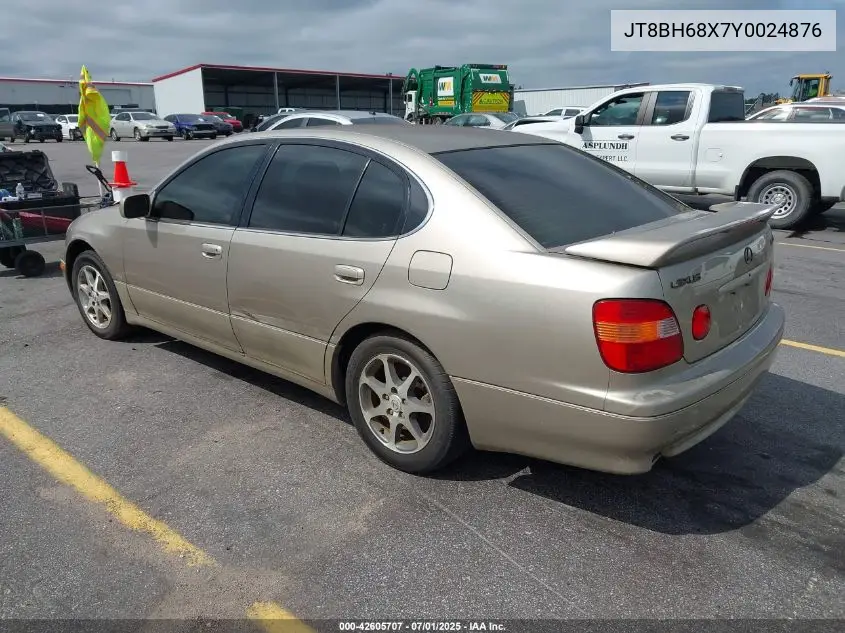 2000 Lexus Gs 400 400 VIN: JT8BH68X7Y0024876 Lot: 42605707