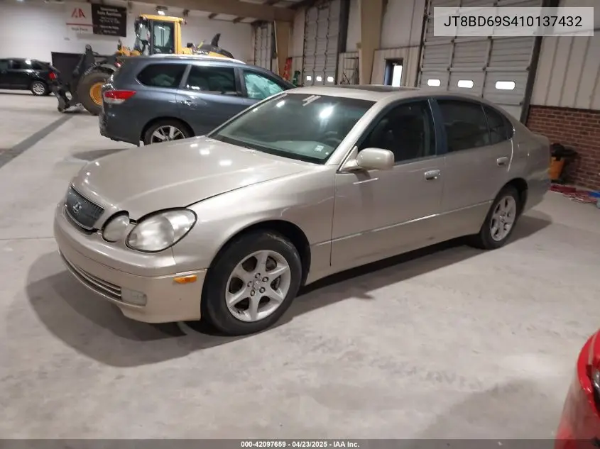 2001 Lexus Gs 300 VIN: JT8BD69S410137432 Lot: 42097659