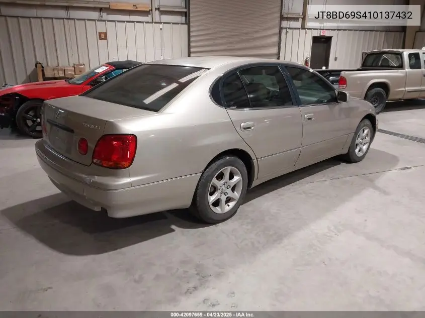 2001 Lexus Gs 300 VIN: JT8BD69S410137432 Lot: 42097659