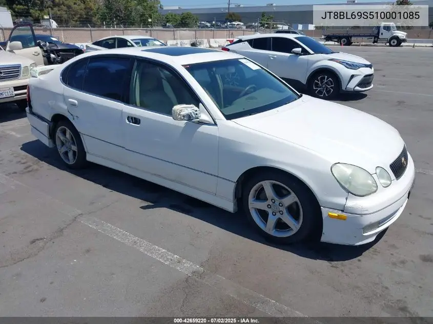 2001 Lexus Gs 430 VIN: JT8BL69S510001085 Lot: 42659220