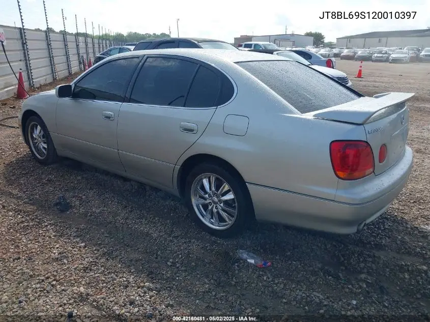 2002 Lexus Gs 430 VIN: JT8BL69S120010397 Lot: 42160481
