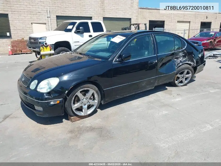 2002 Lexus Gs 430 VIN: JT8BL69S720010811 Lot: 42183435