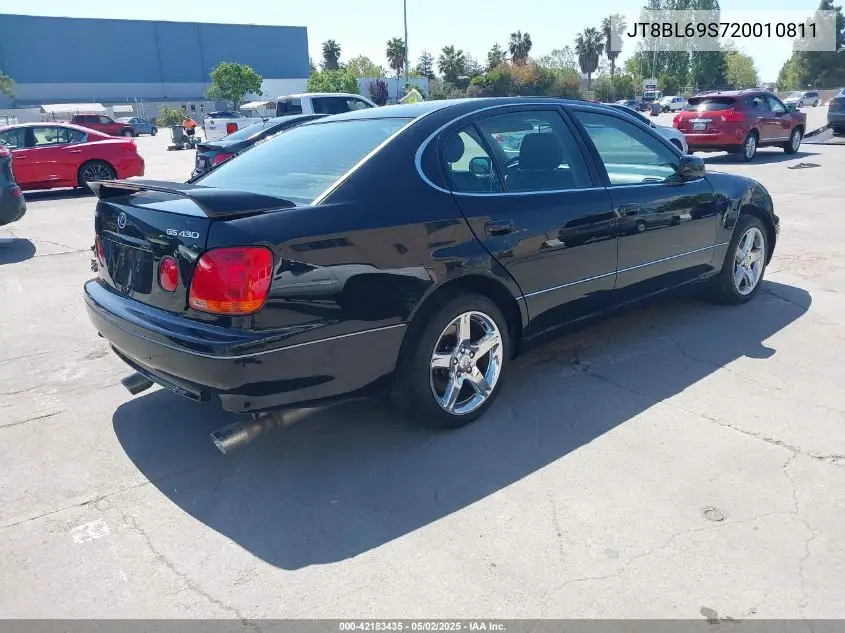 2002 Lexus Gs 430 VIN: JT8BL69S720010811 Lot: 42183435