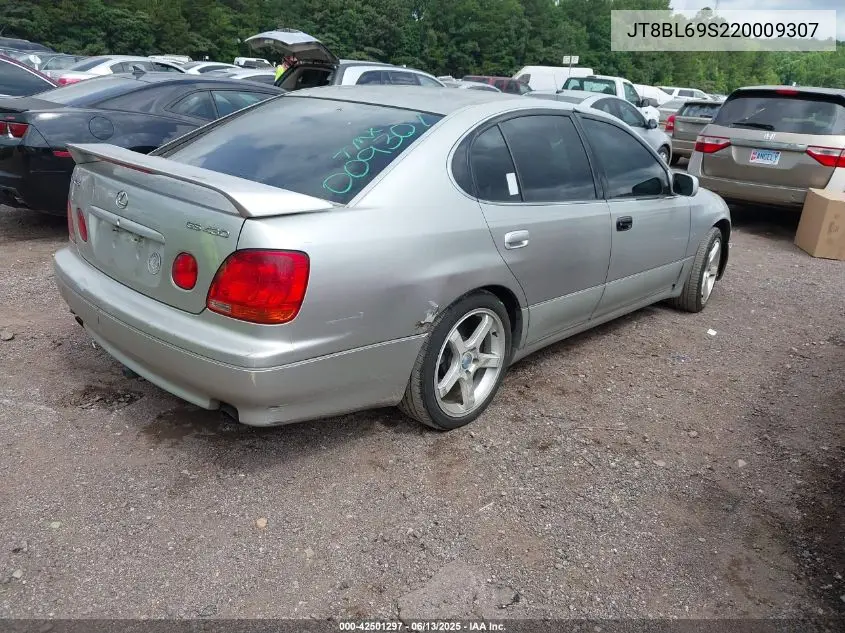 2002 Lexus Gs 430 VIN: JT8BL69S220009307 Lot: 42501297